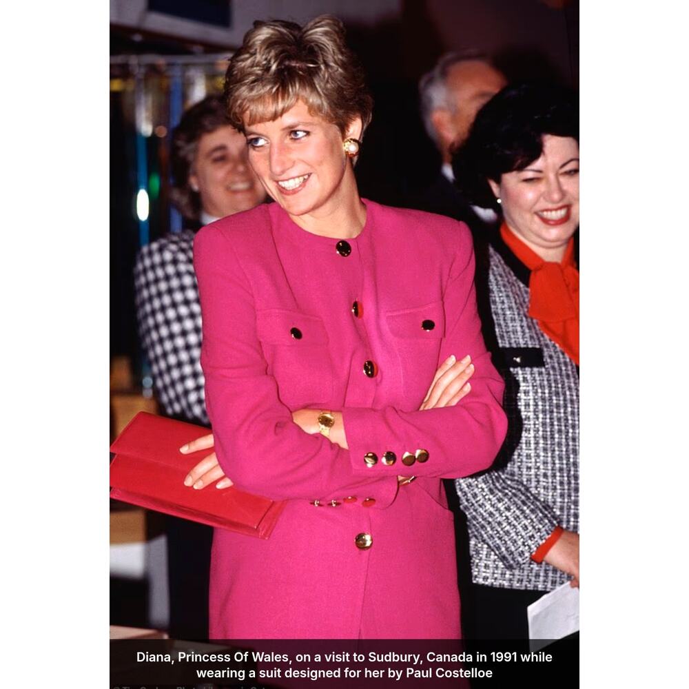 PAUL COSTELLOE Vtg 100% Irish Wool Herringbone Blazer Princess Diana Era US10 - Picture 16 of 16
